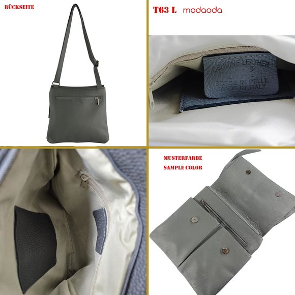 - T63Leder - Leather Shoulder Bag Bordeaux Violet XD - Picture 4 of 7